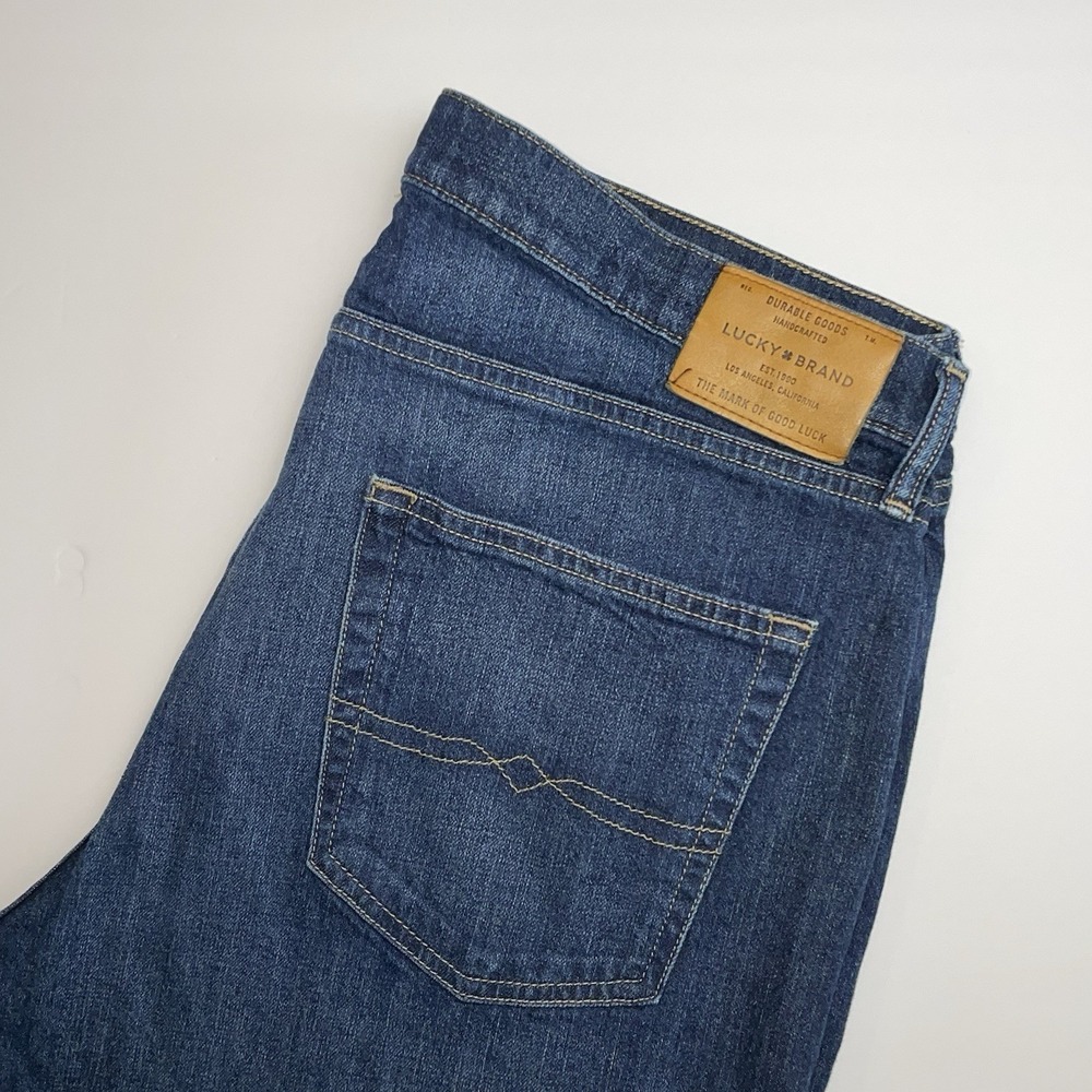 Lucky Brand 410 Athletic Slim Jeans‎ Men's 38x32 Stretch Blue Denim Cotton Blend